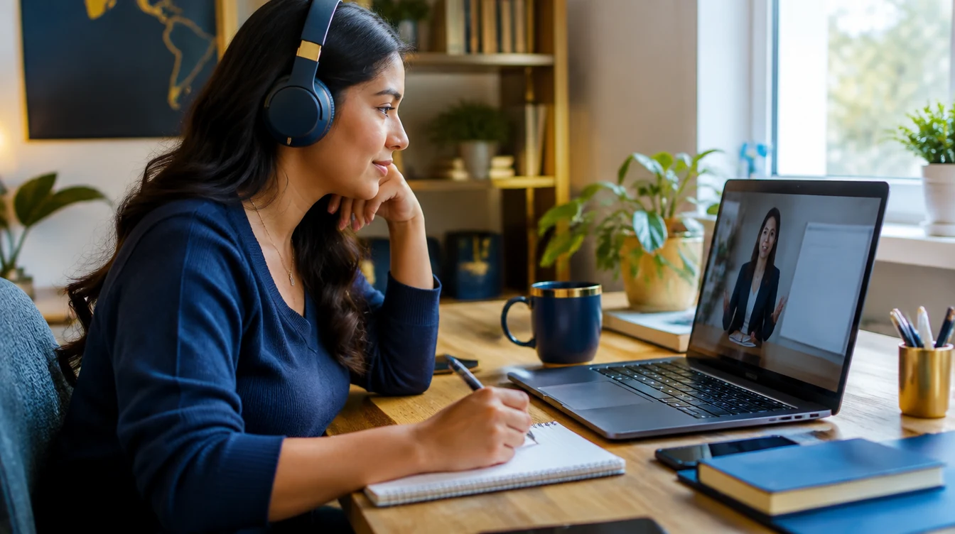 Persona tomando un curso virtual de Solotalento