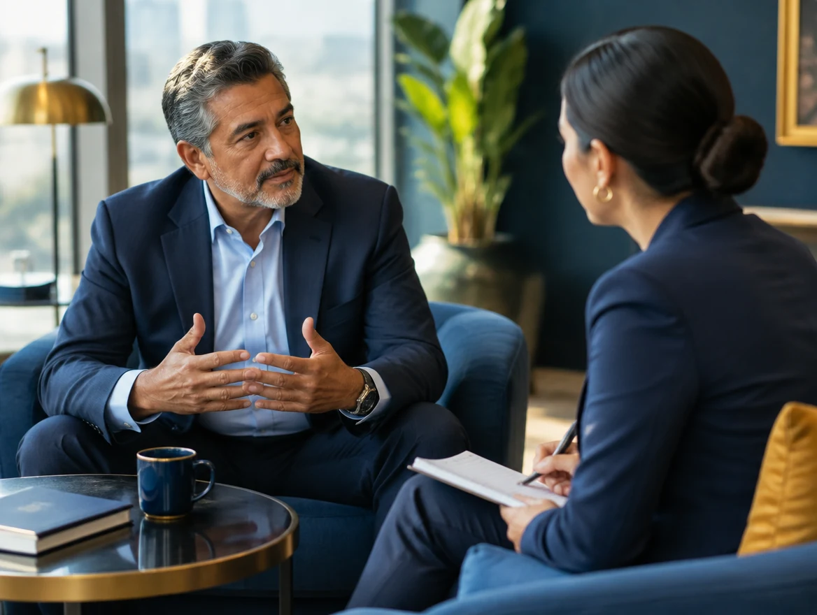 Sesión de mentoría de liderazgo